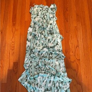 Hello Molly Aqua and White Maxi Dress